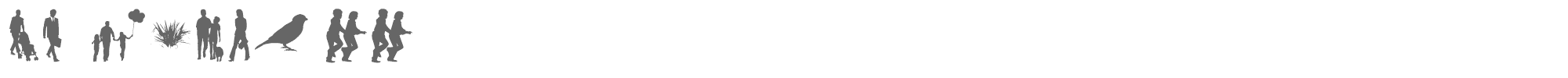 Sample characters ND Urban II Font